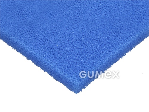 Vodný filter PPI 20, hrúbka 6mm, 2000x1000mm, hustota 25kg/m3, PU, modrý